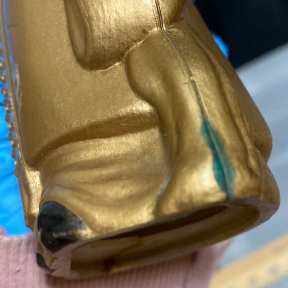 Vintage Good Fortune Fu Lu Shou Figurine Statue coin bank travel souvenir UNIQUE - Picture 12 of 13